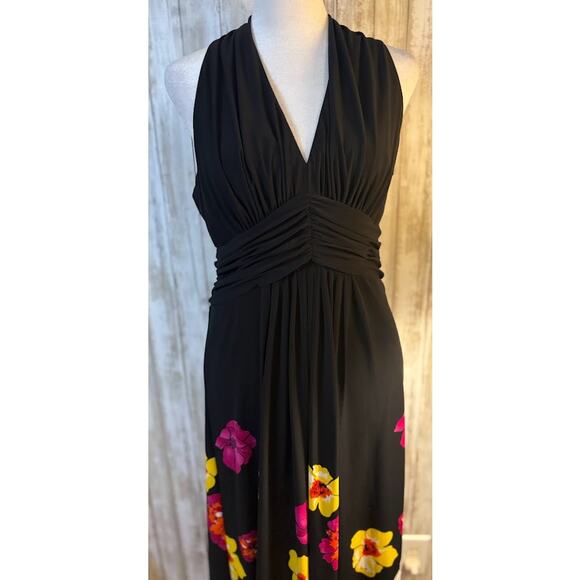 Jones Wear Halter Neck Floral Maxi Dress - Size 8 - Picture 3 of 9